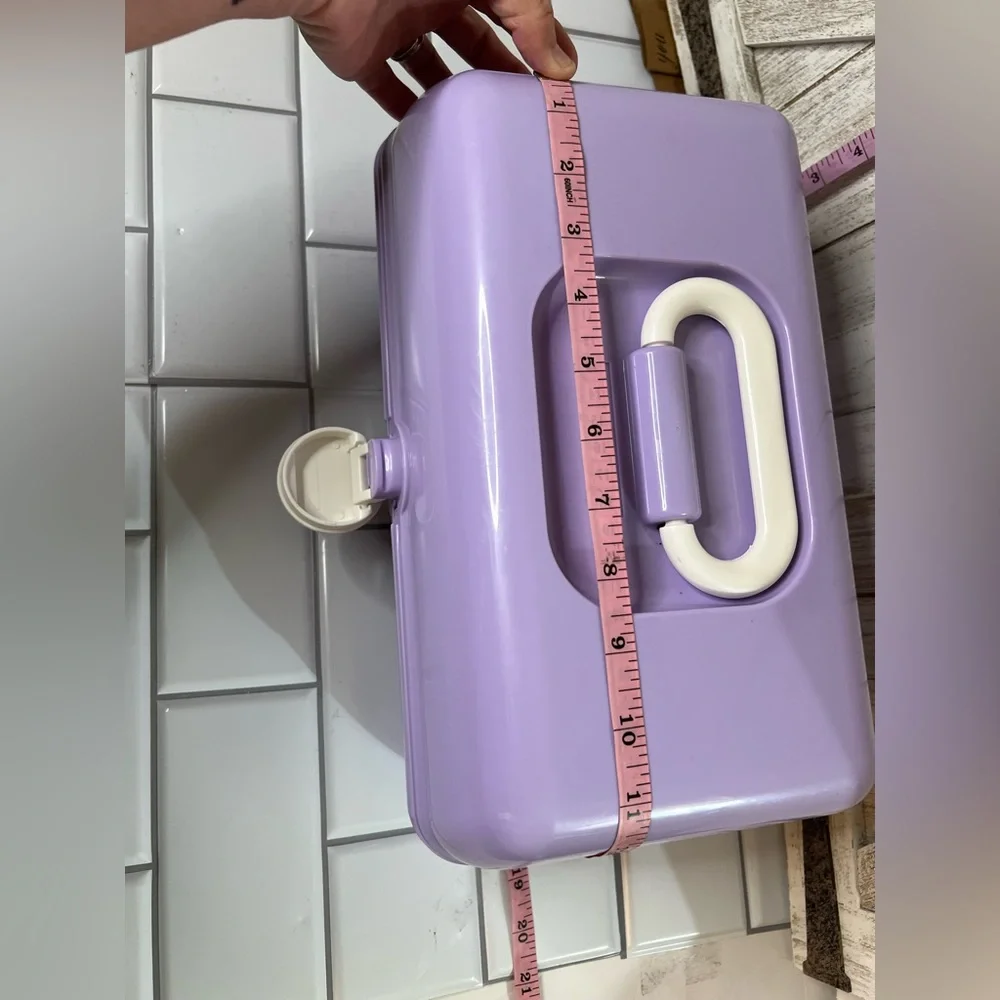 Caboodles Retro Purple Storage Box with Handle - Picture 6 of 6